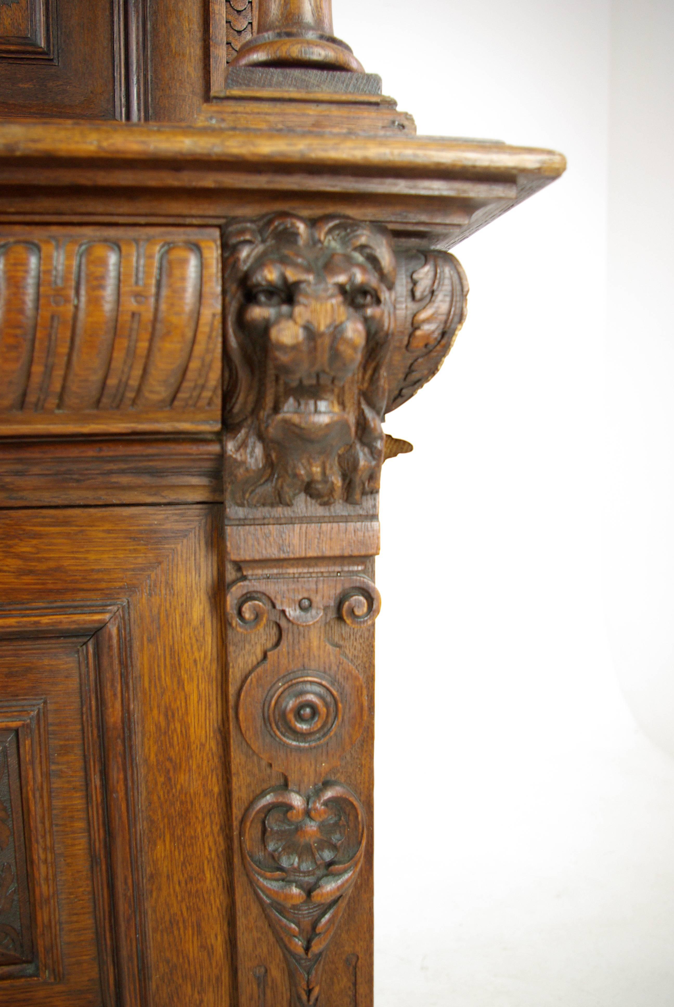 Renaissance Cabinet, Heavily Carved Cabinet, France 1880, REDUCED! 1