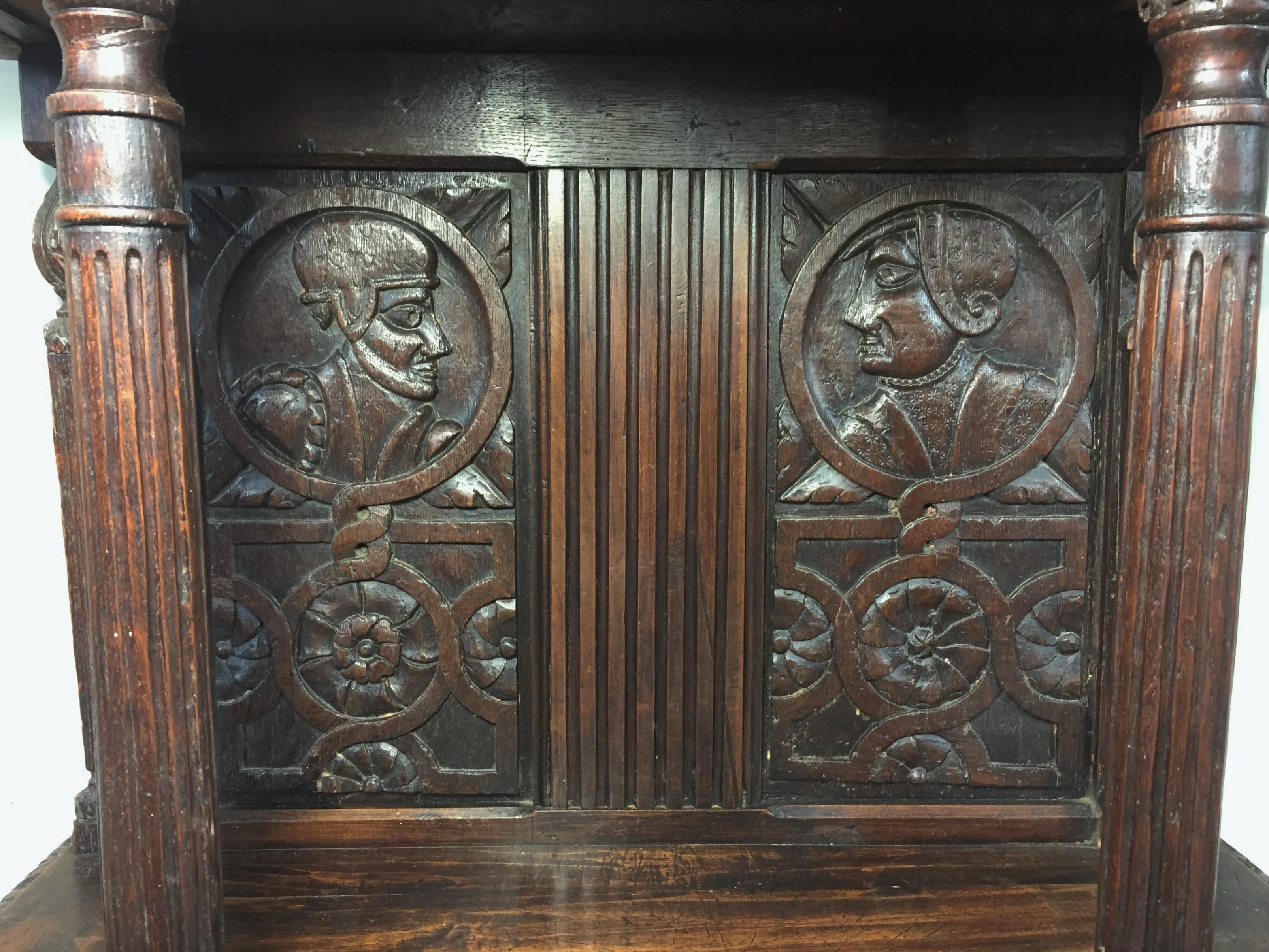 Renaissance Cabinet in Richly Carved Oak, circa 1600 1
