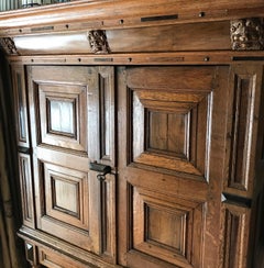 Renaissance Cabinet on High Legs in Oak 18th Century