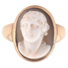 Antique Renaissance Cameo Ring of a Man in Profile