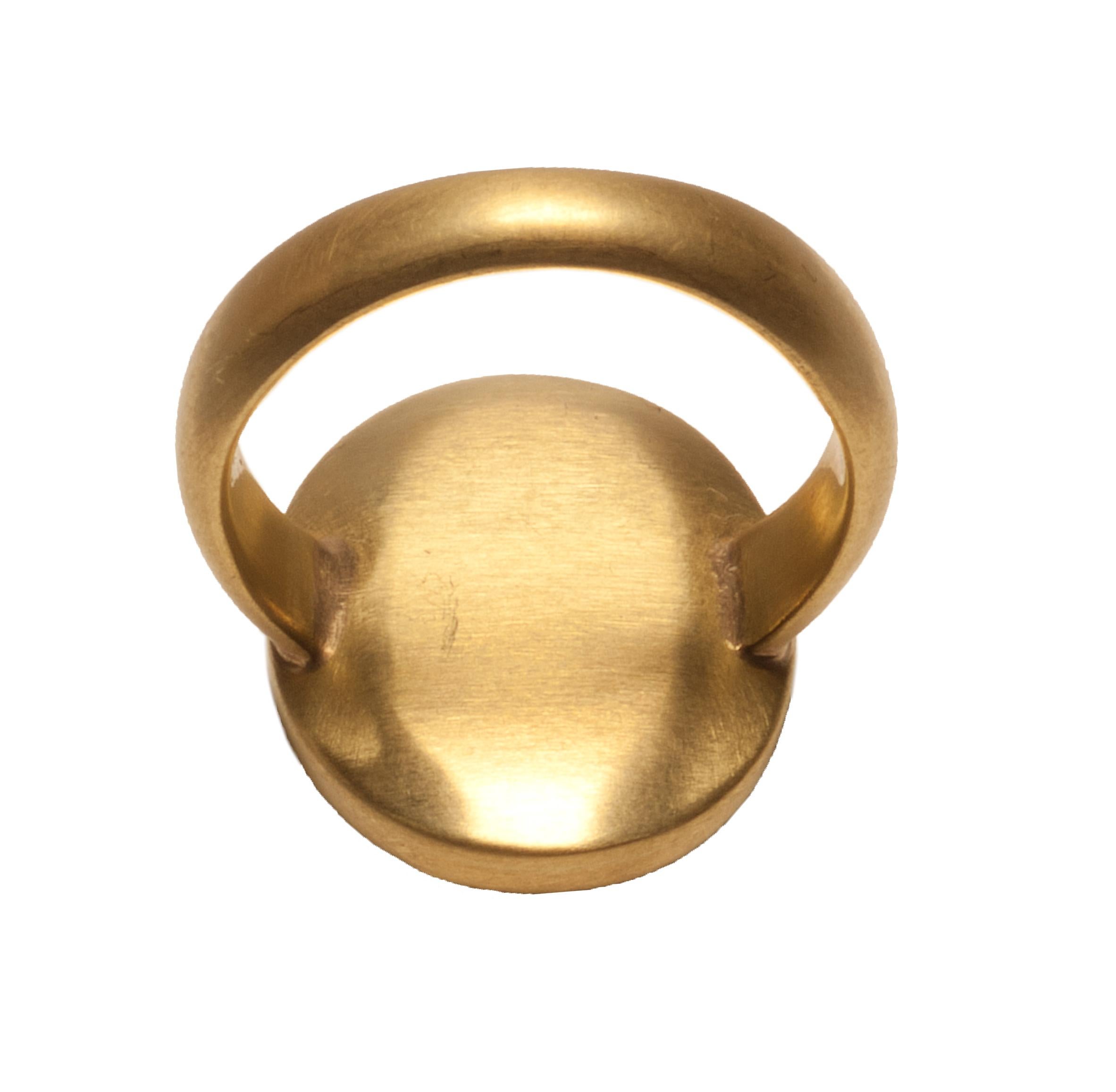 Renaissance-Kamee-Ring aus Galba in moderner Goldfassung im Zustand „Gut“ im Angebot in Chicago, IL