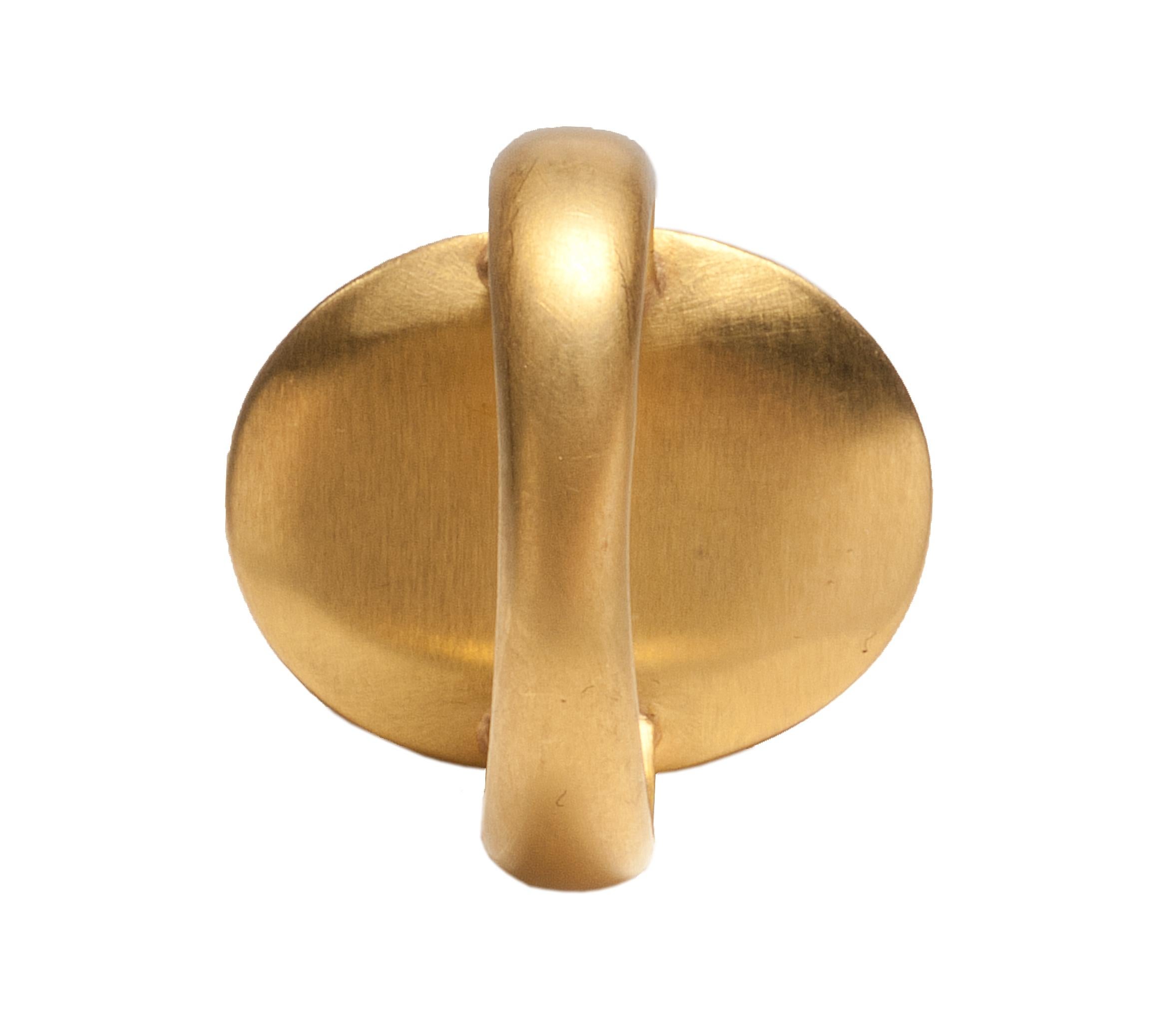 Renaissance-Kamee-Ring aus Galba in moderner Goldfassung für Damen oder Herren im Angebot