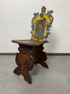 Renaissance chair with heraldic emblems of the Szontágh de Igló et Zabar family