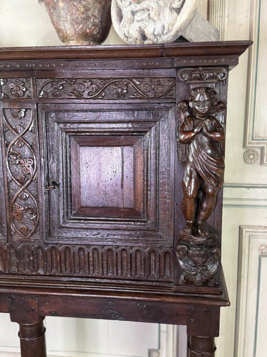 Néerlandais Crédence de la Renaissance, Commode-cabinet, Pays-Bas, 17ème siècle en vente
