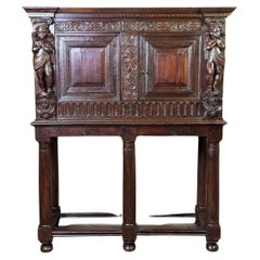 Credenza renacentista, Dressoir-cabinet, Países Bajos, Siglo XVII