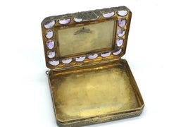 Renaissance Dancers Compact Vanity Box 36 Carat Amethyst Gemstones