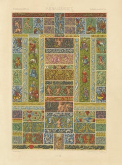 Renaissance Decorative Friezes – Grotesques, Cherubs & Heraldry, Plate LI, 1869