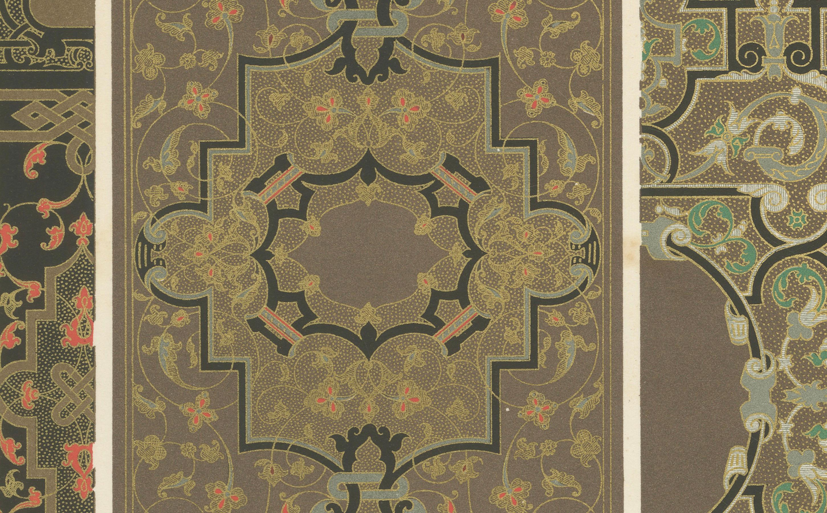 Paneles decorativos del Renacimiento - Ornamento de los siglos XVI-XVII, Placa LXIX, 1869 en Bueno estado para la venta en Langweer, NL