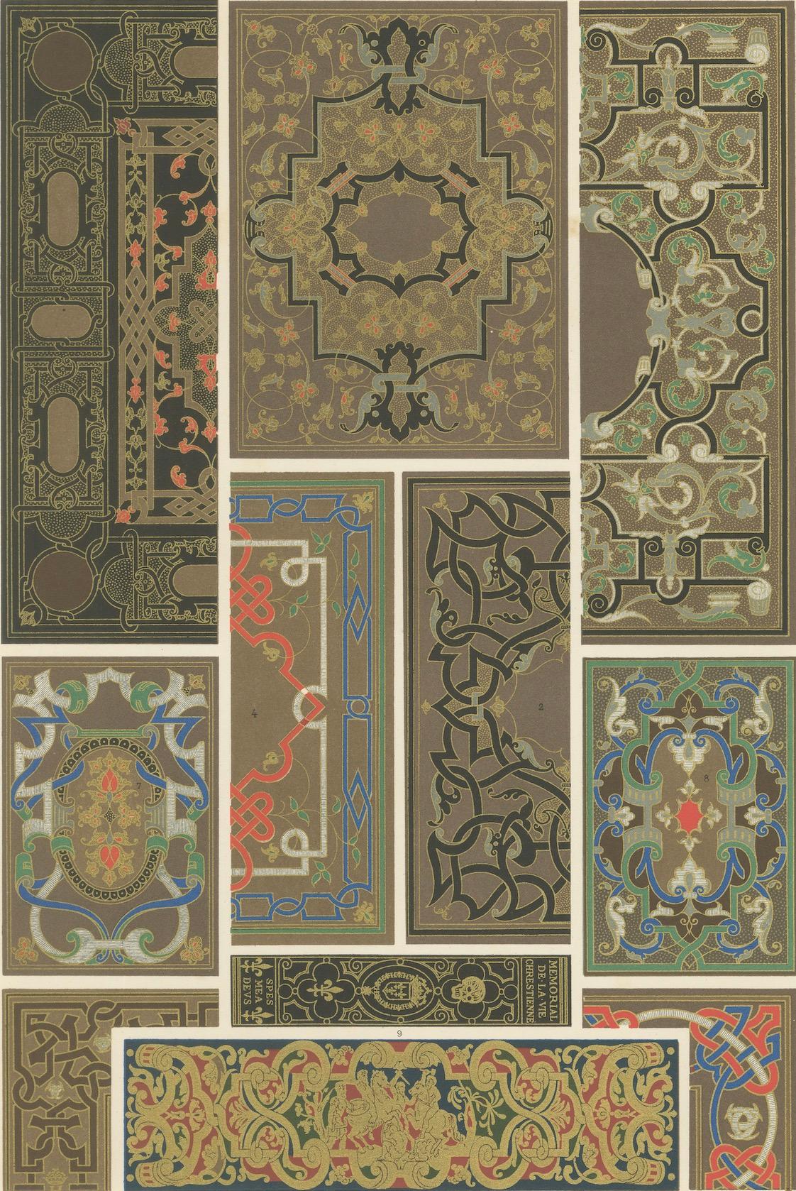 Paneles decorativos del Renacimiento - Ornamento de los siglos XVI-XVII, Placa LXIX, 1869 Papel en venta