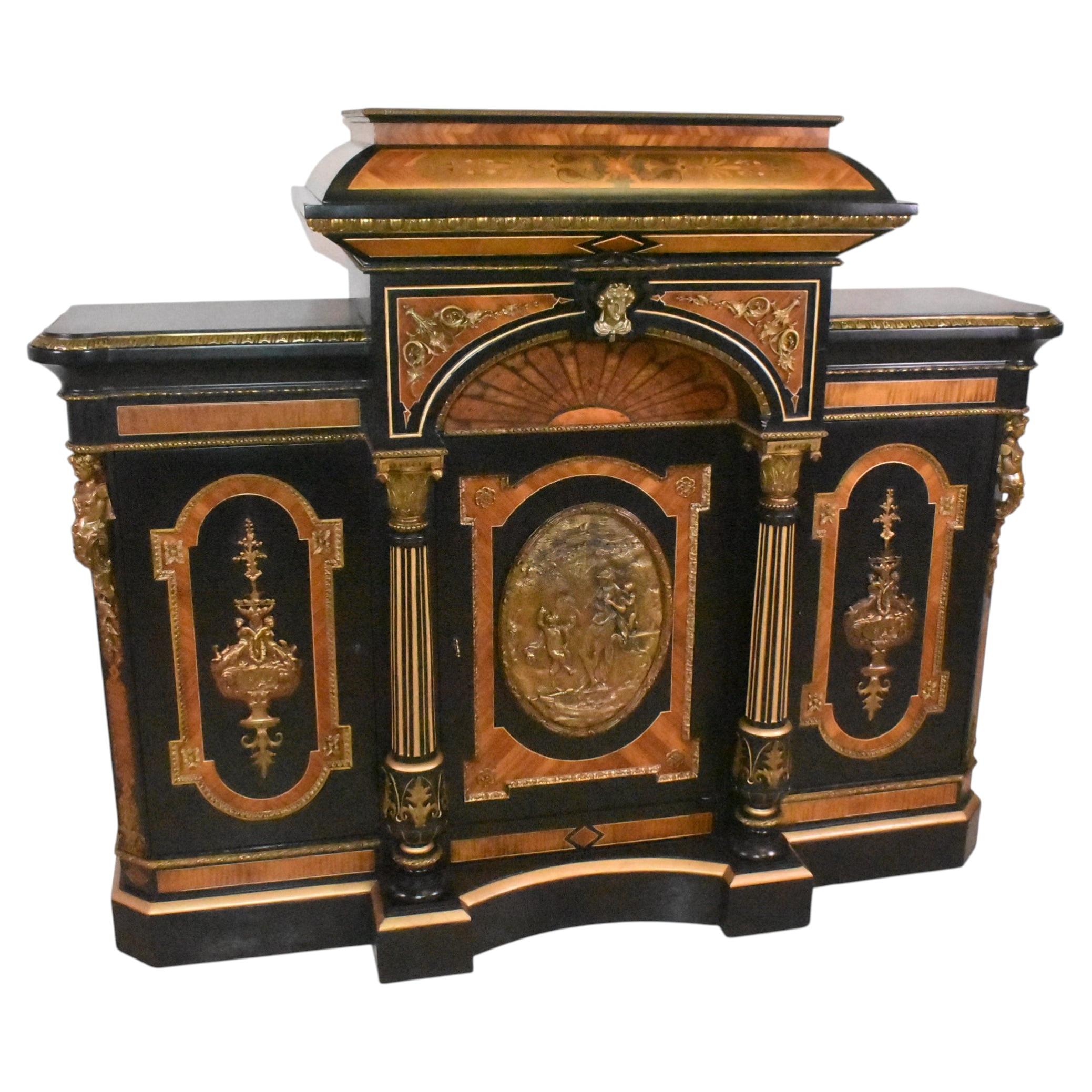 Renaissance Design Boulle Marquetry Cabinet in the Style of Herter Brothers For Sale