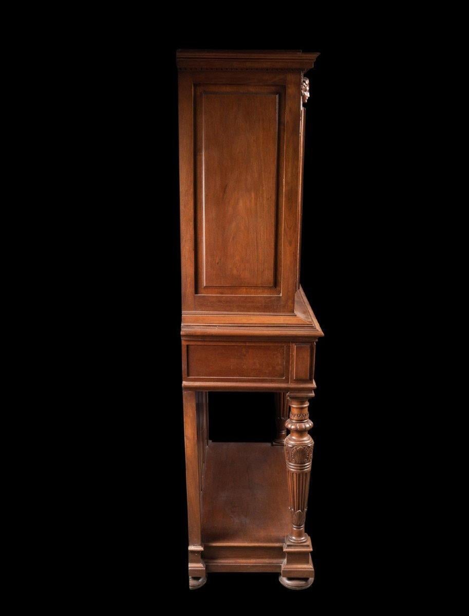Renaissance Double Cabinet in Walnut, 19th Century. For Sale 3