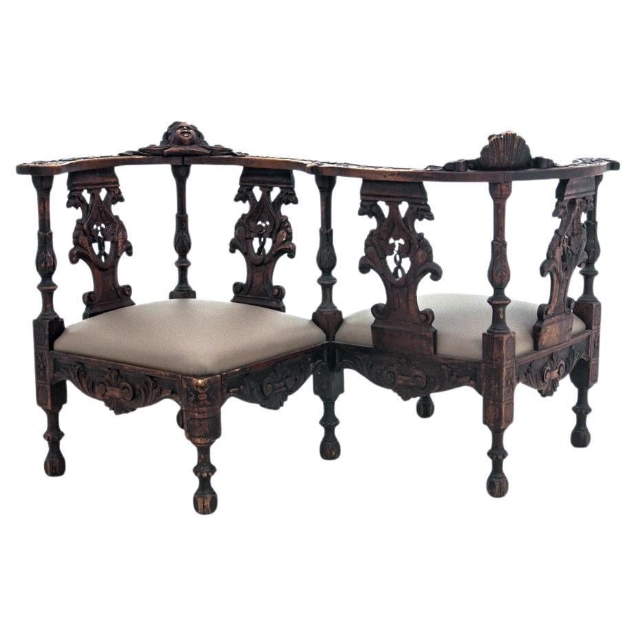Asiento lateral doble renacentista, Francia, hacia 1860