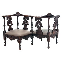 Asiento lateral doble renacentista, Francia, hacia 1860