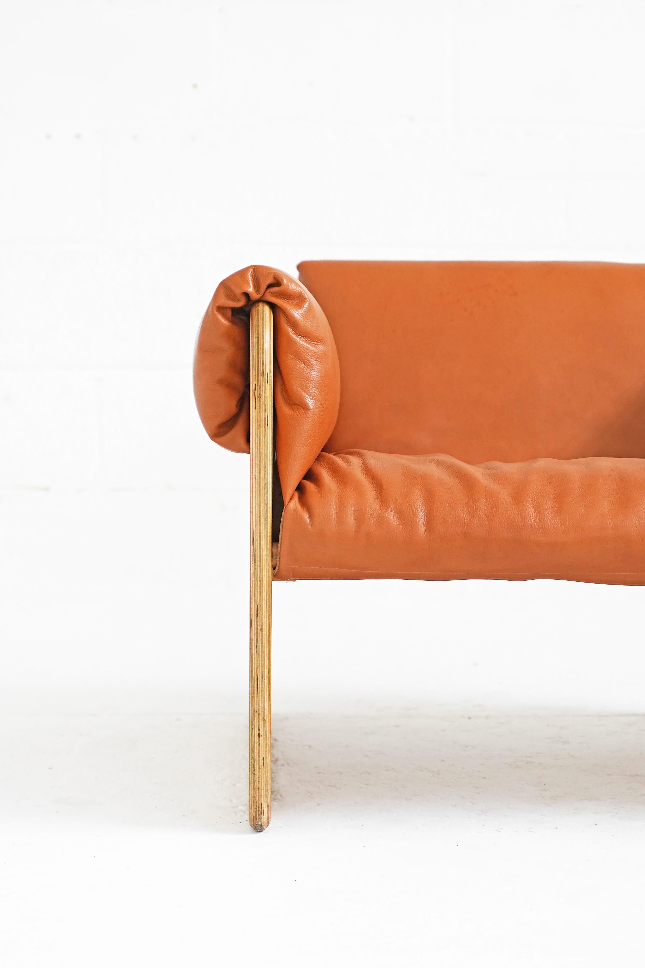 Canadian Renaissance Easy Chair in Maple and Leather by Keith Muller and Michael Stewart