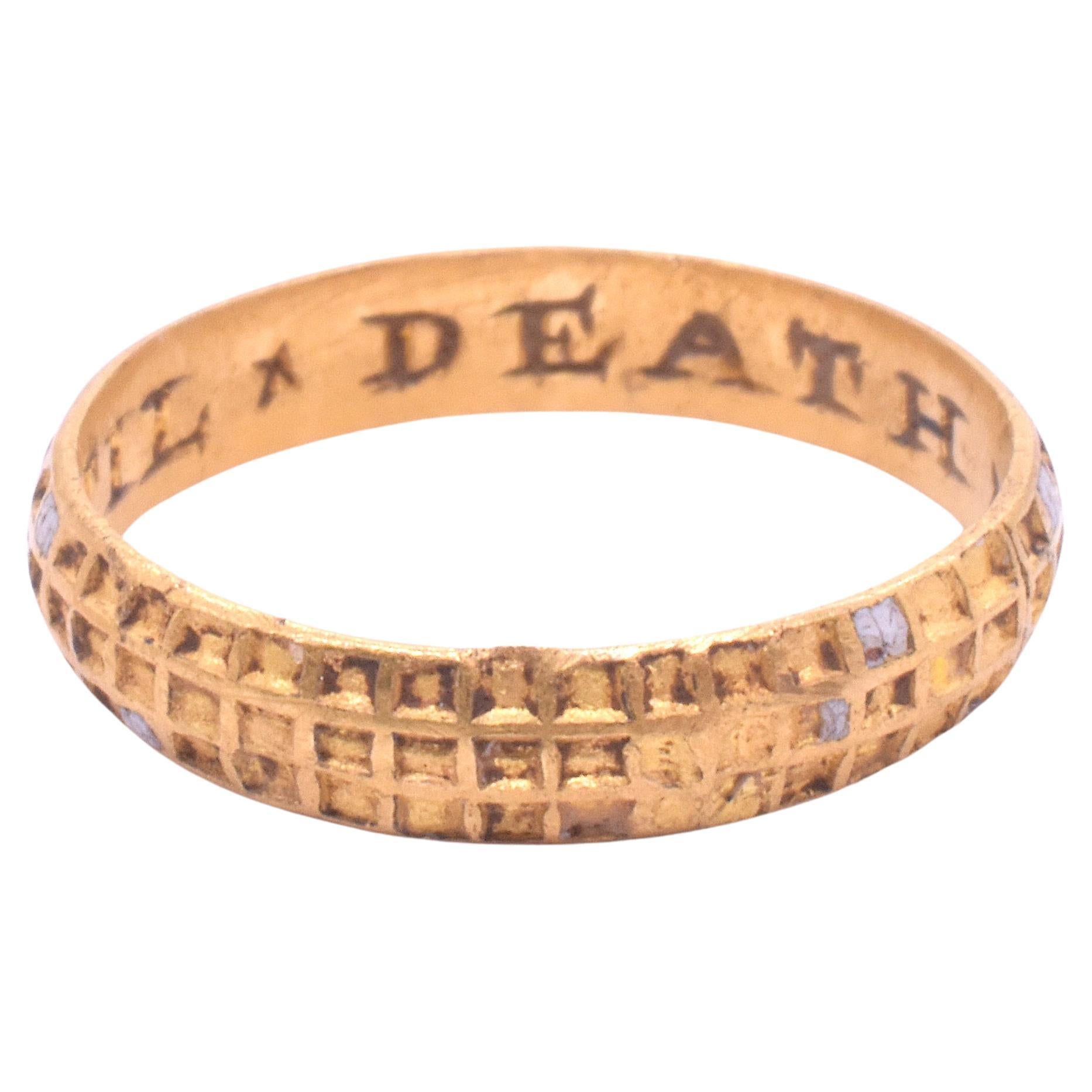 Renaissance era 22ct gold Poesy Ring With Inscription 