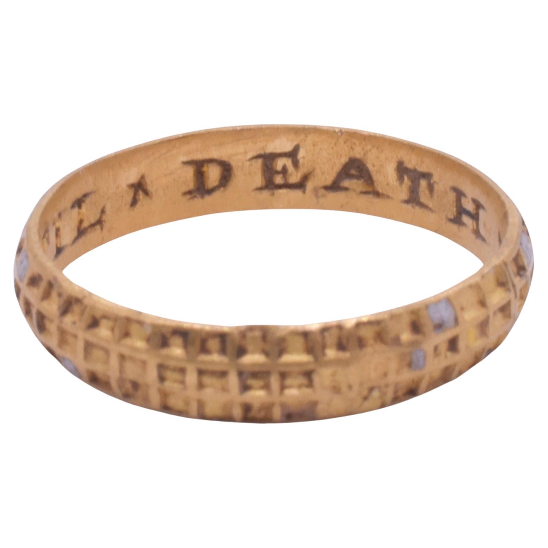 Renaissance era 22ct gold Poesy Ring With Inscription 