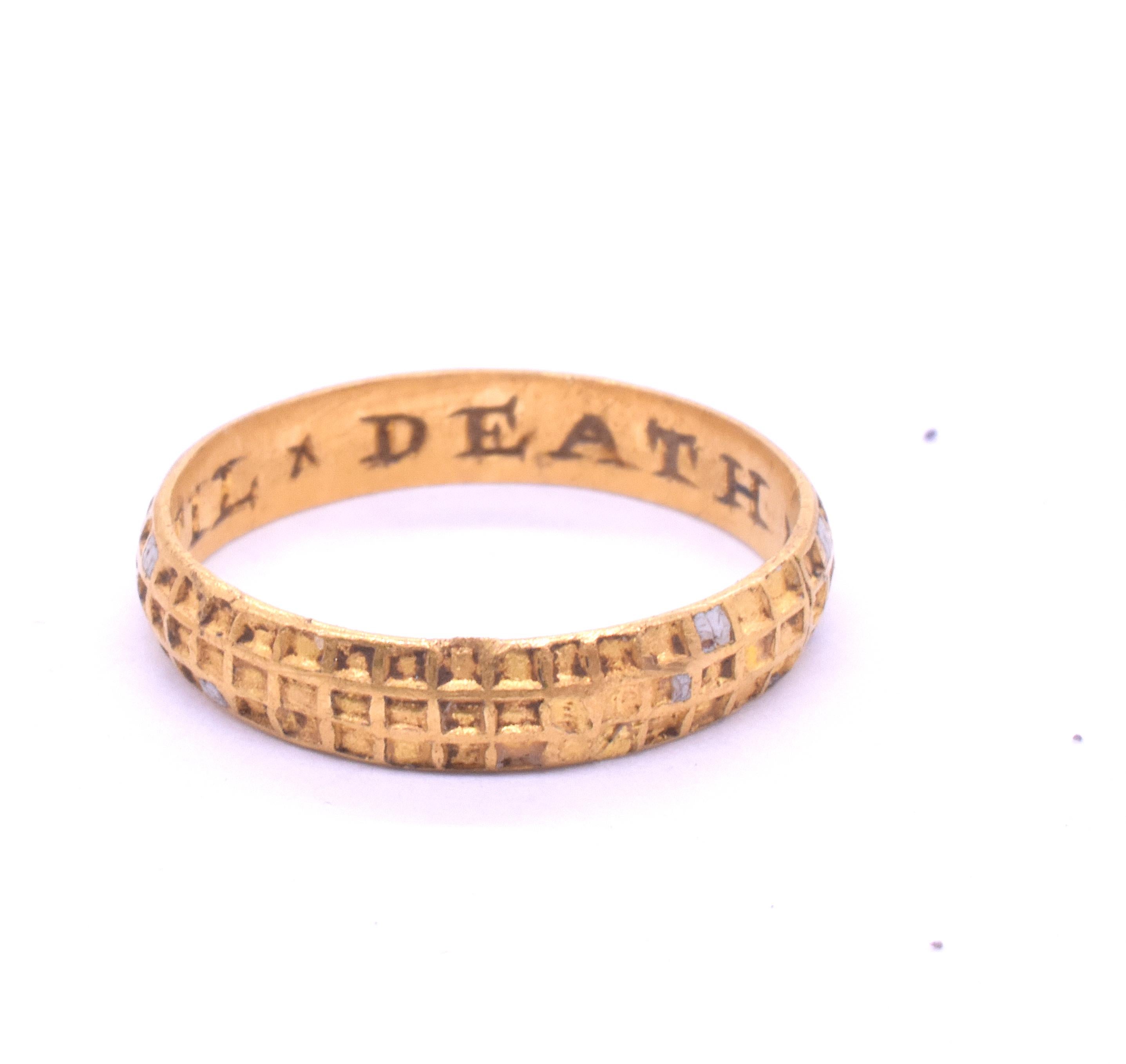 Renaissance era 22ct gold Poesy Ring With Inscription 