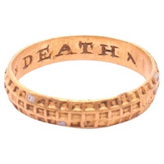 Poesie-Ring aus 22 Karat Gold aus der Renaissance-Ära mit Inschrift „Yours Till Death“ 