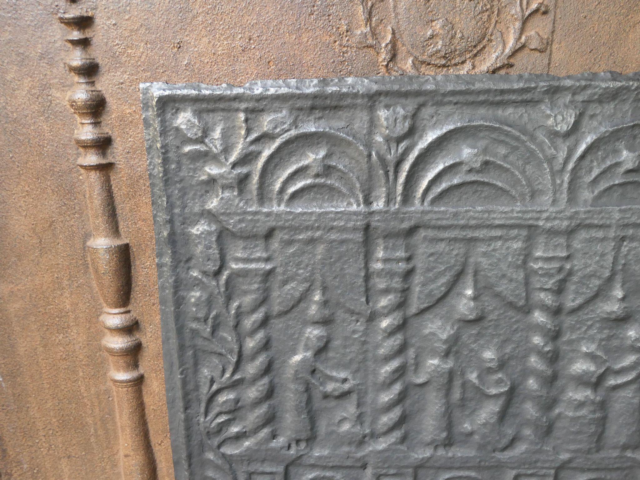 Revestimiento de chimenea renacentista que representa a Eliseo y el aceite de la viuda, s. XVI-XVII Alemán