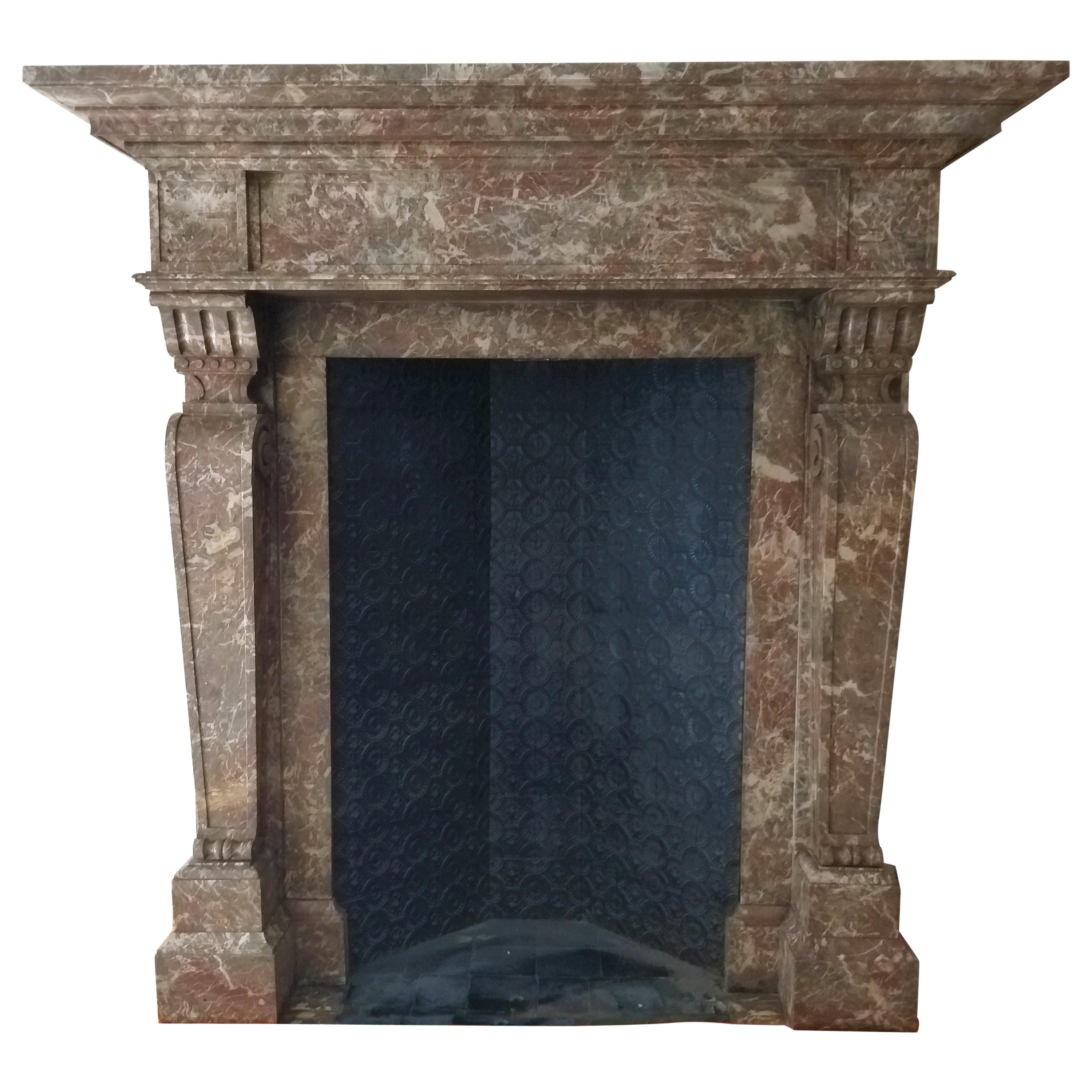 Renaissance Fireplace, Large and Imposing, Belgium, 1895 For Sale