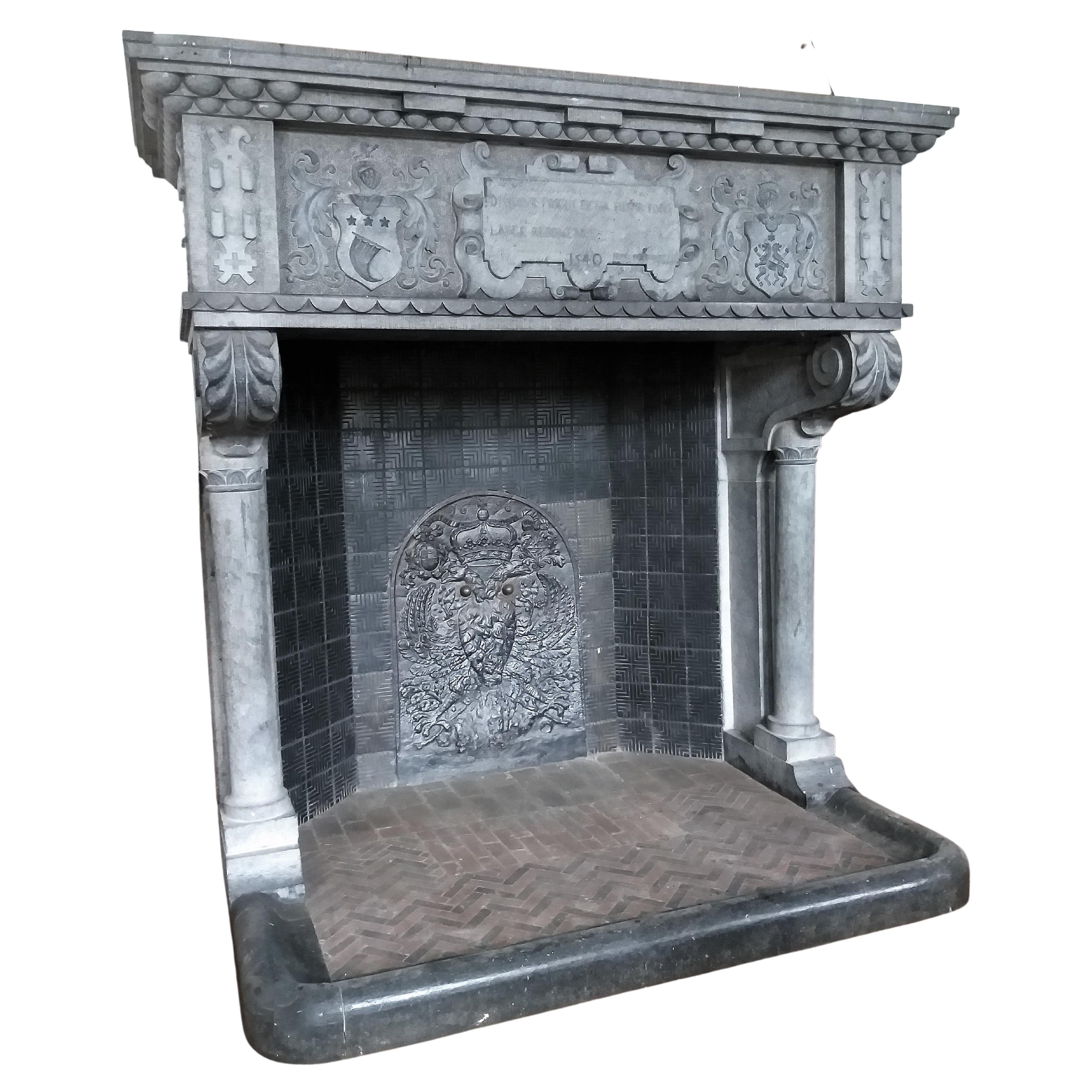 Renaissance Fireplace, Tall and Unique, Ca.1540 For Sale