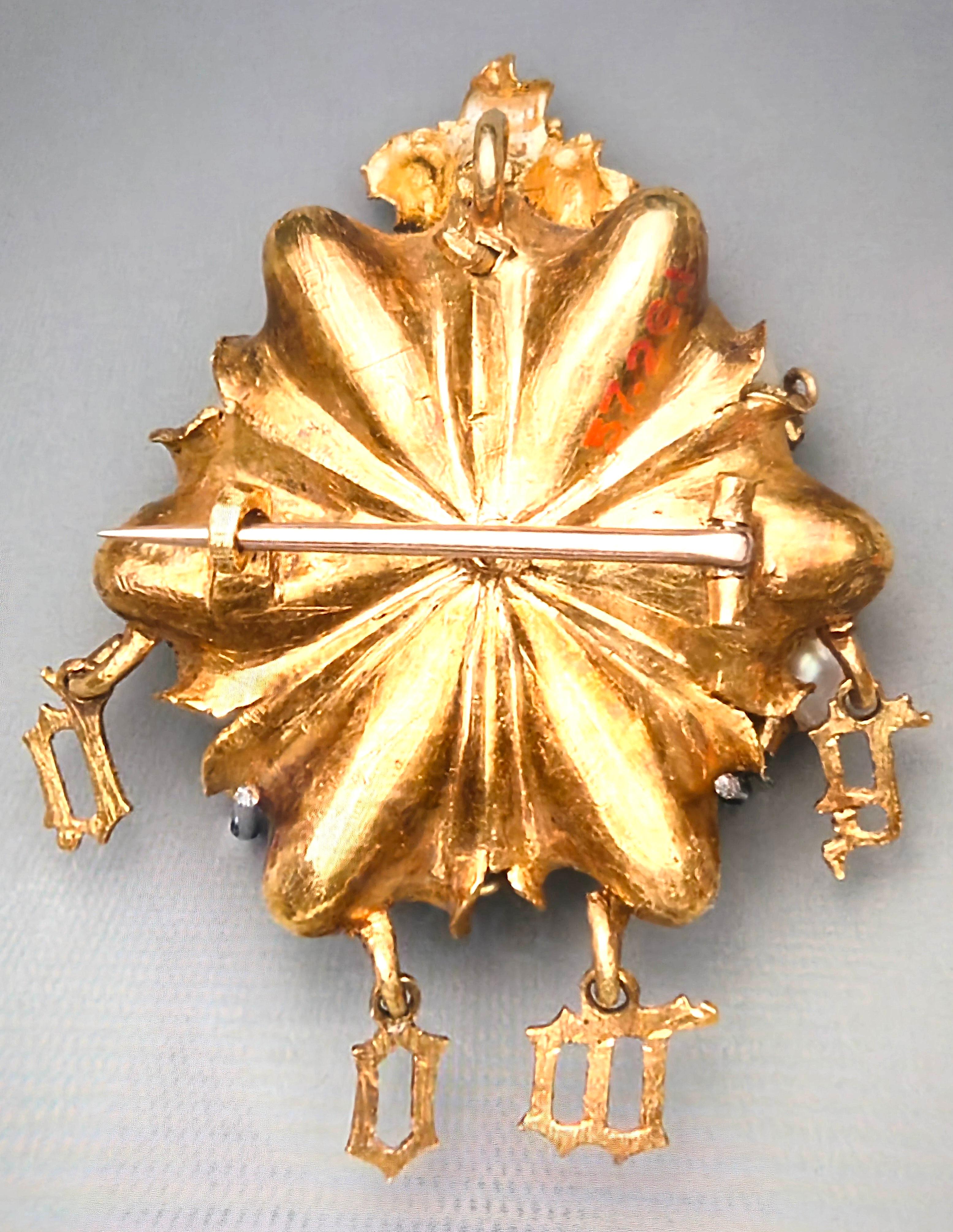 Renaissance FleurDeLis Niello HighRelief GiltEngraved Heraldry Reliquary Jewelry For Sale 7