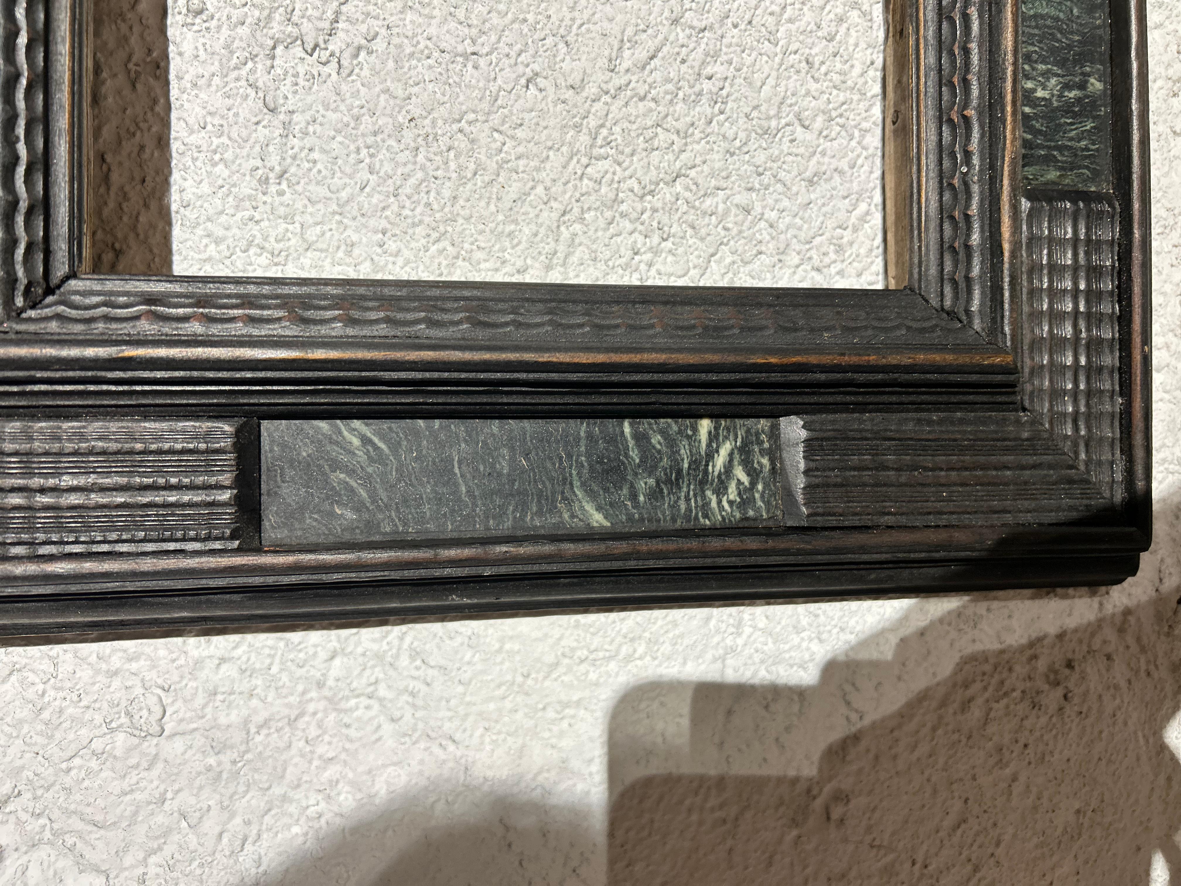 Renaissance Frame With Marble Inlay In Excellent Condition For Sale In PAU, FR