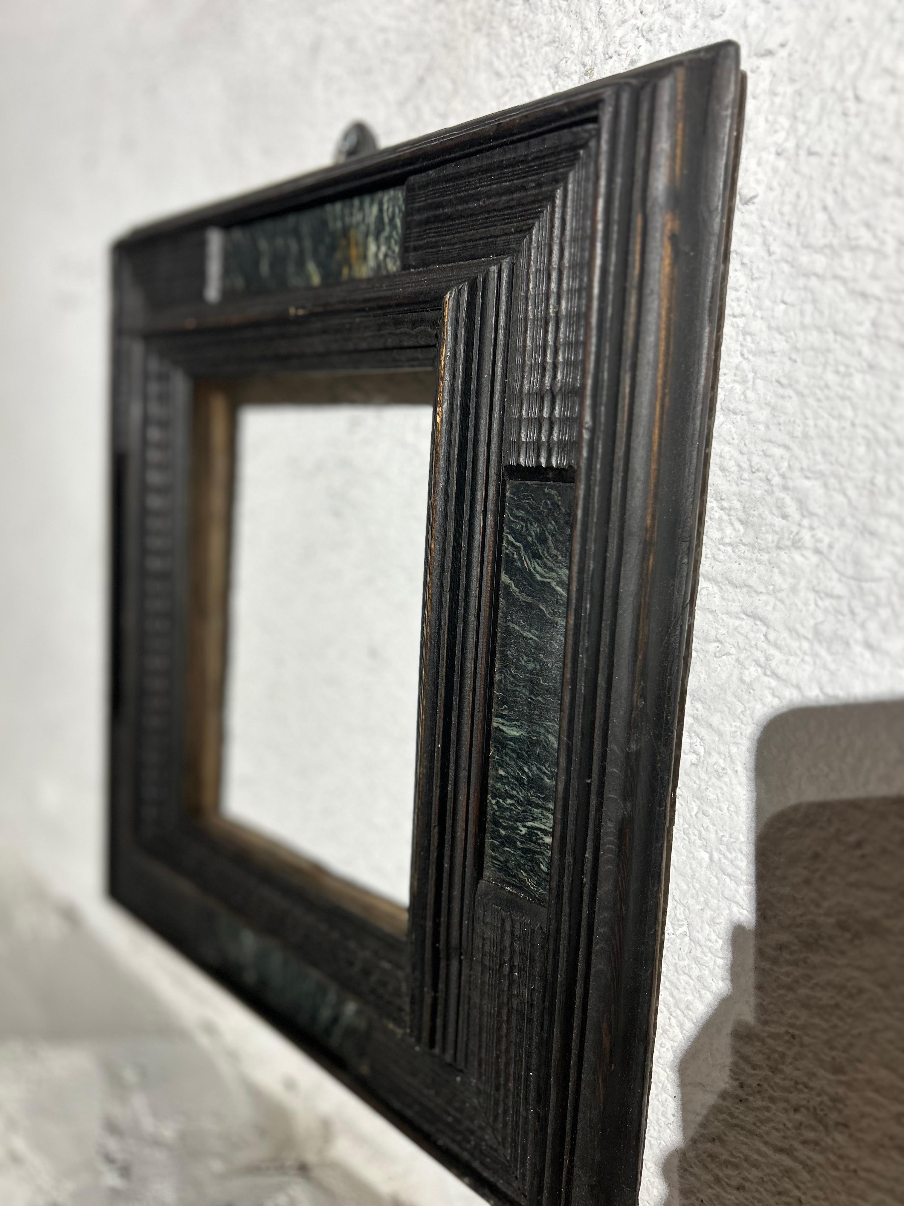 18th Century and Earlier Renaissance Frame With Marble Inlay For Sale