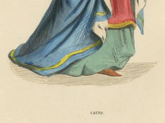 Renaissance Grace: A Lady's Attire in 'Costume du Moyen Âge', 1847