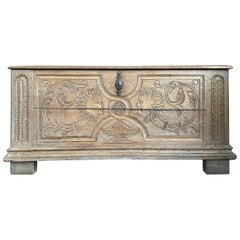 Renaissance Hand Carved Chest Henri 4 Period, Circa 1600