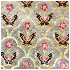 Renaissance Hand Knotted Wool and Silk Rug by Wendy Morrison