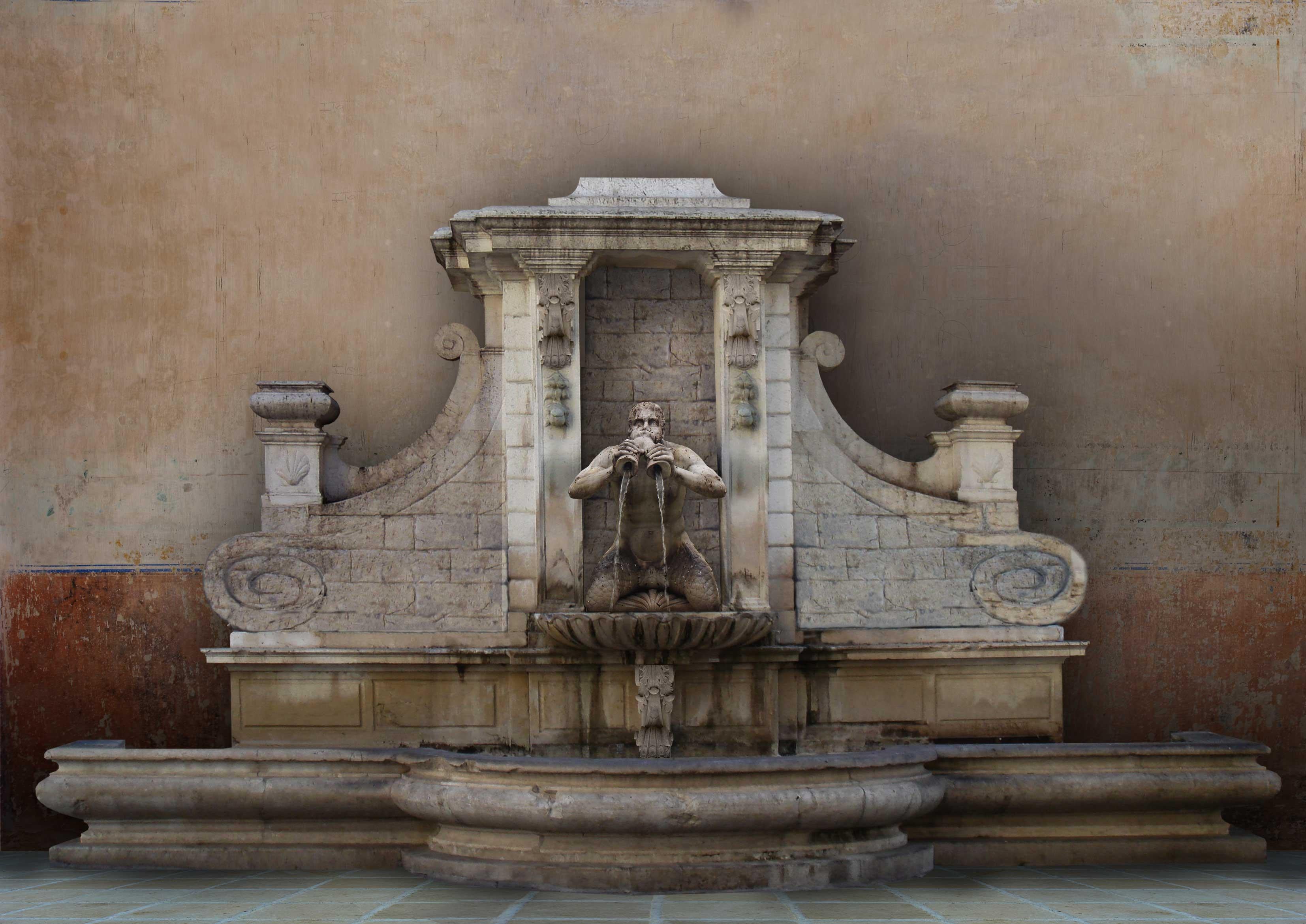 A Renaissance Italian style fountain, traditional art work, monumental.
Exceptional quality, all pieces handcrafted in pure Italian limestone.
Unique and rare. Limited edition on demand.
More info available. Direct contact through 1stdibs.
