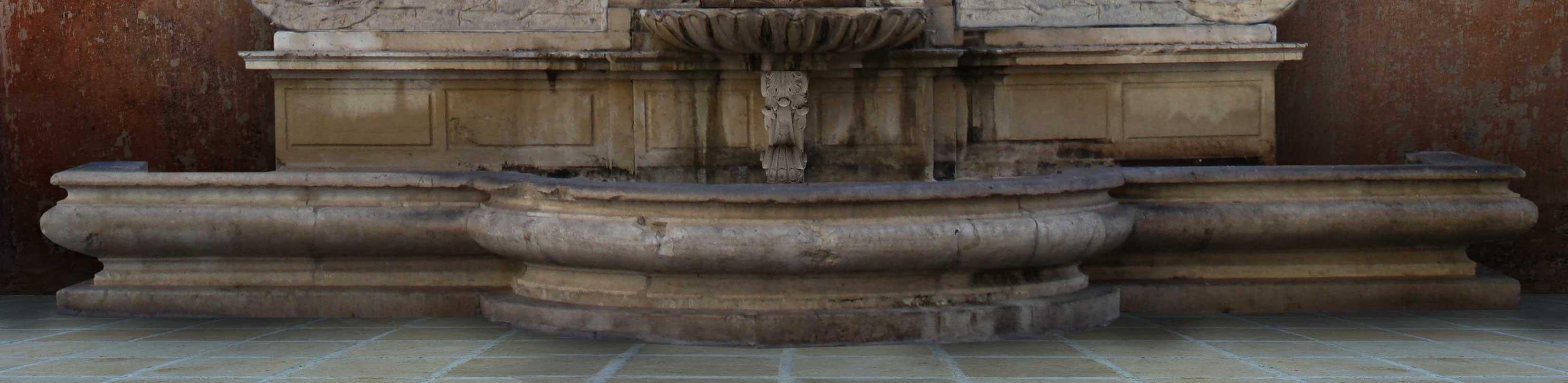 Renaissance Italian Style Fountain, Handcrafted in Pure Limestone, Monumental For Sale 4
