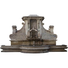 Renaissance Italian Style Fountain, Handcrafted in Pure Limestone, Monumental