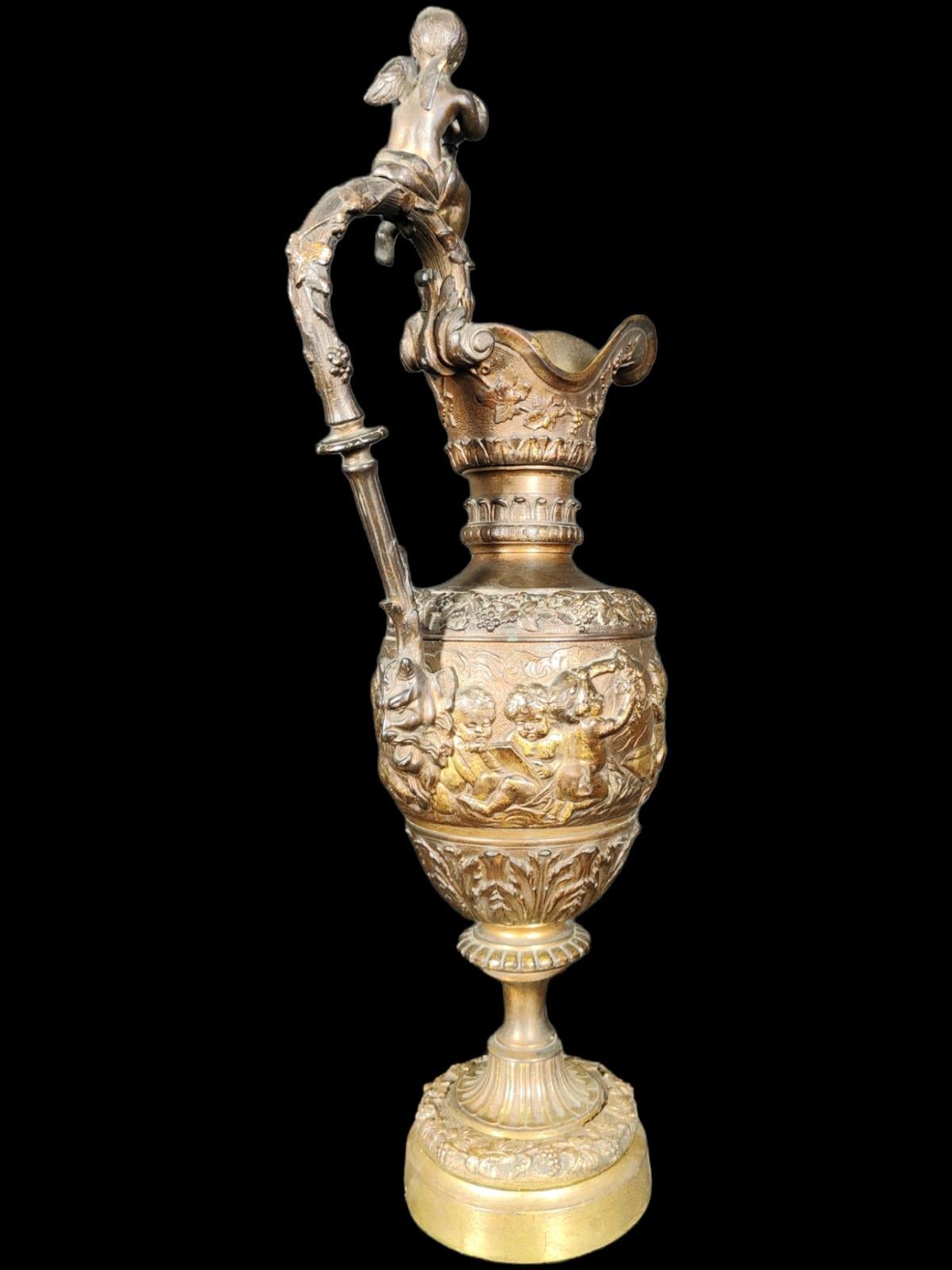 Hand-Crafted Renaissance Jug Ewer from the 19th Century For Sale