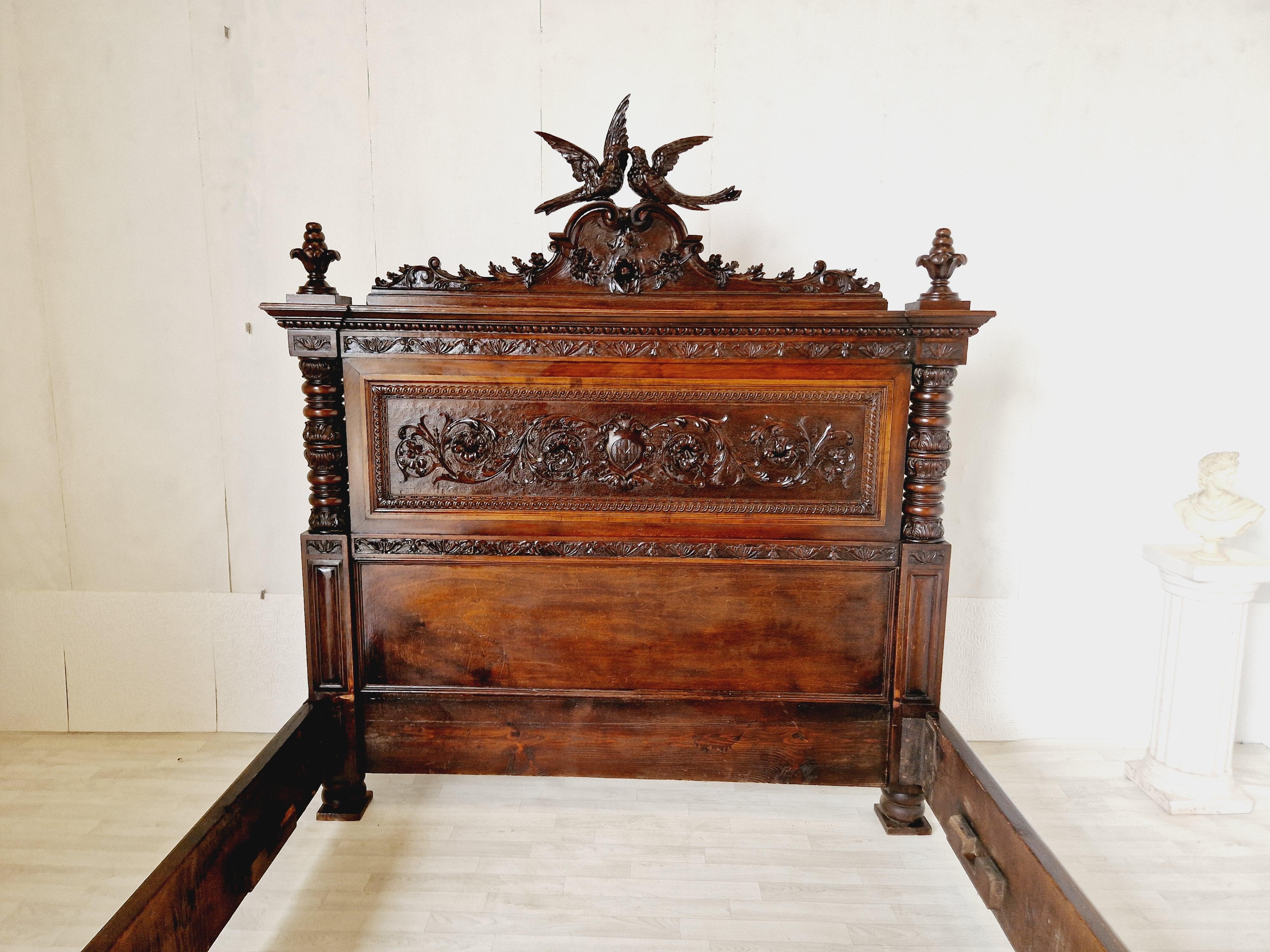 Renaissance Revival 19th Century Renaissance Bed Italian  For Sale