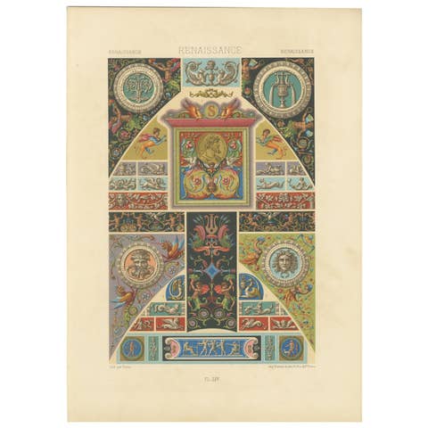 Renaissance Medallions & Mythological Grotesques – Classical Ornament, 1869