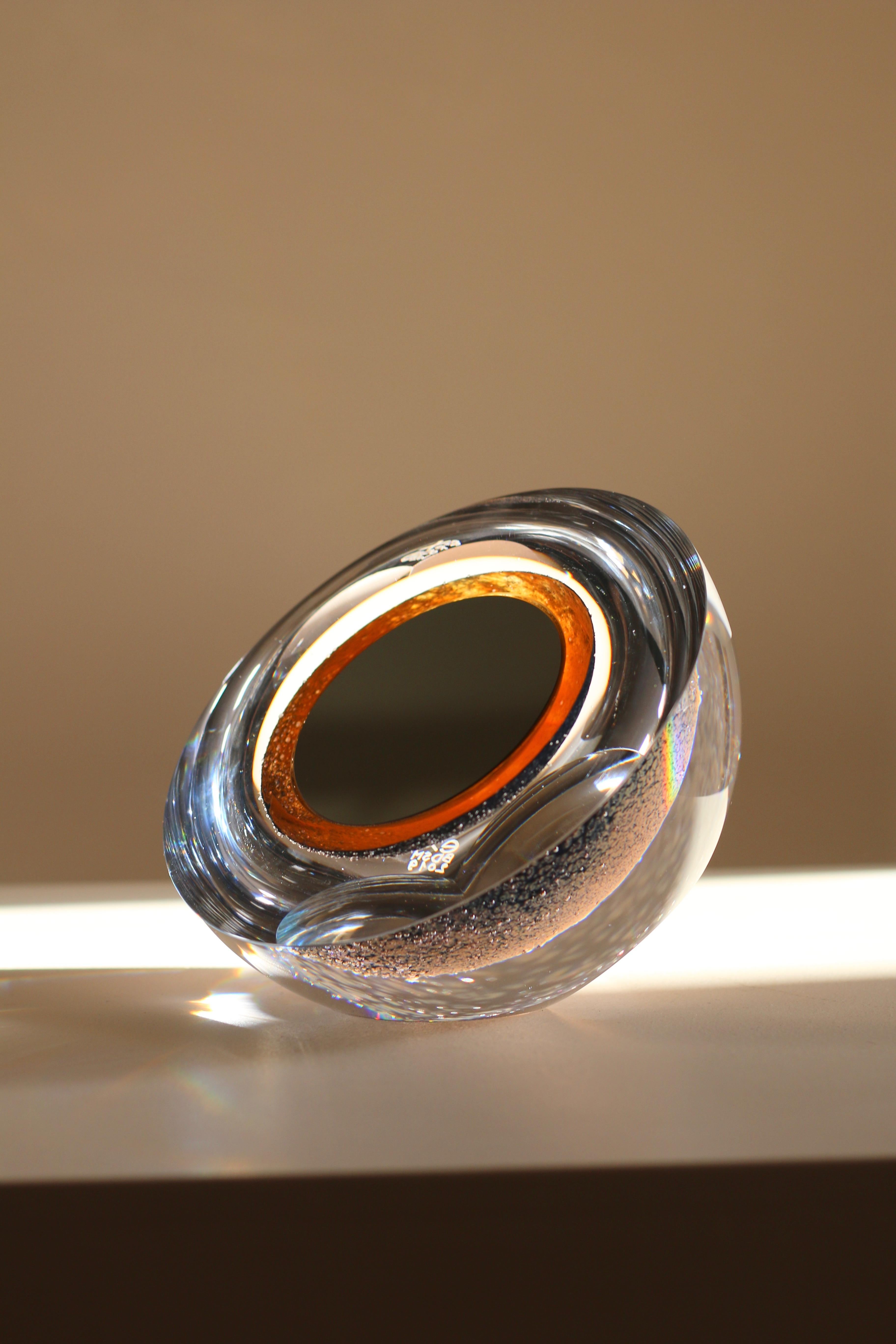 'Renaissance' Mirror Object in Mouth Blown Glass For Sale 4