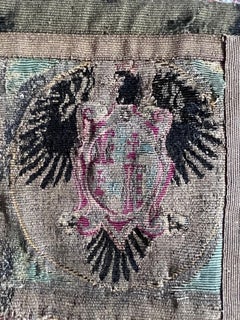Wandteppich aus der Renaissance mit Krippenszene und den kaiserlichen Habsburgeradlern, 15.–16. Jahrhundert