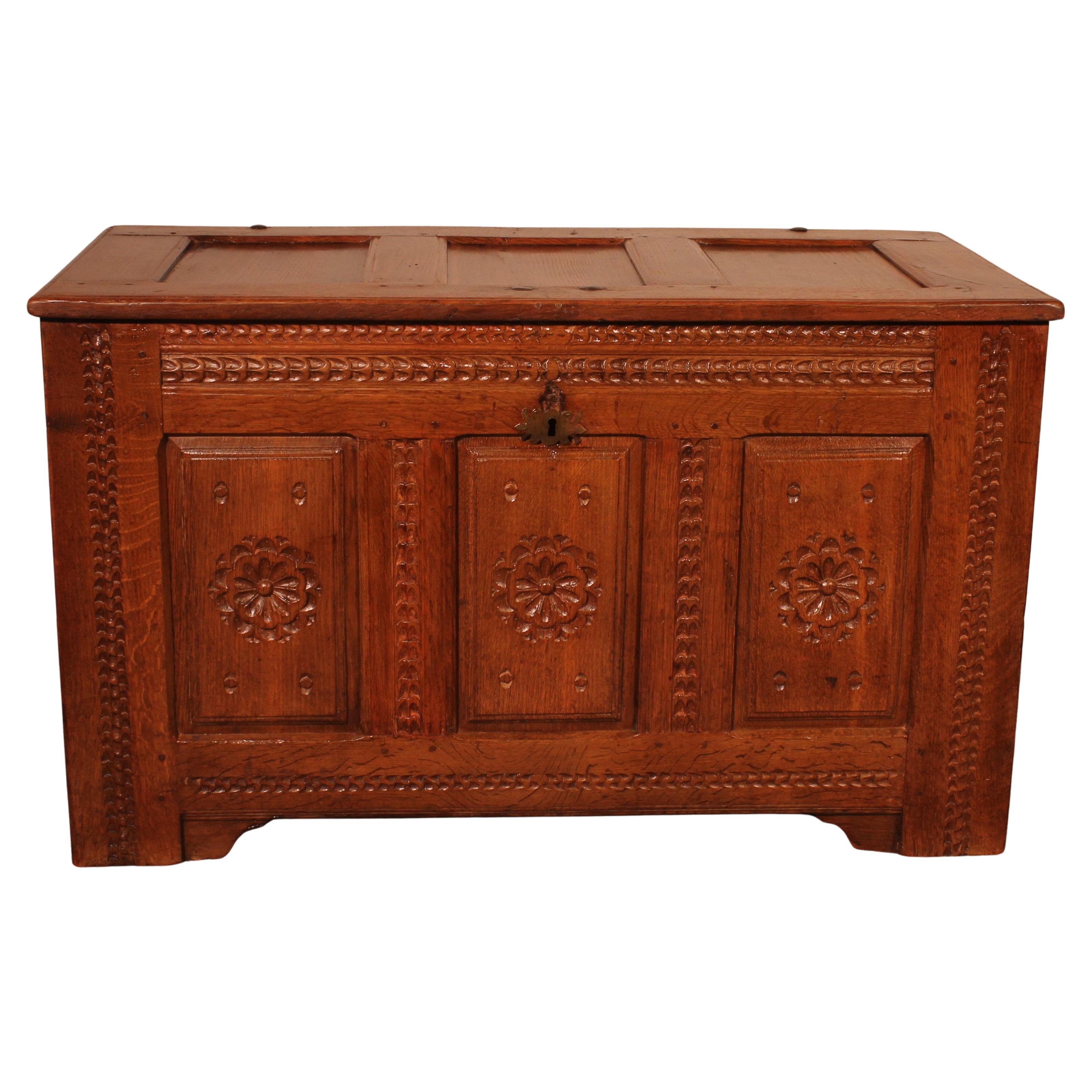 Renaissance Oak Chest - 17th Century