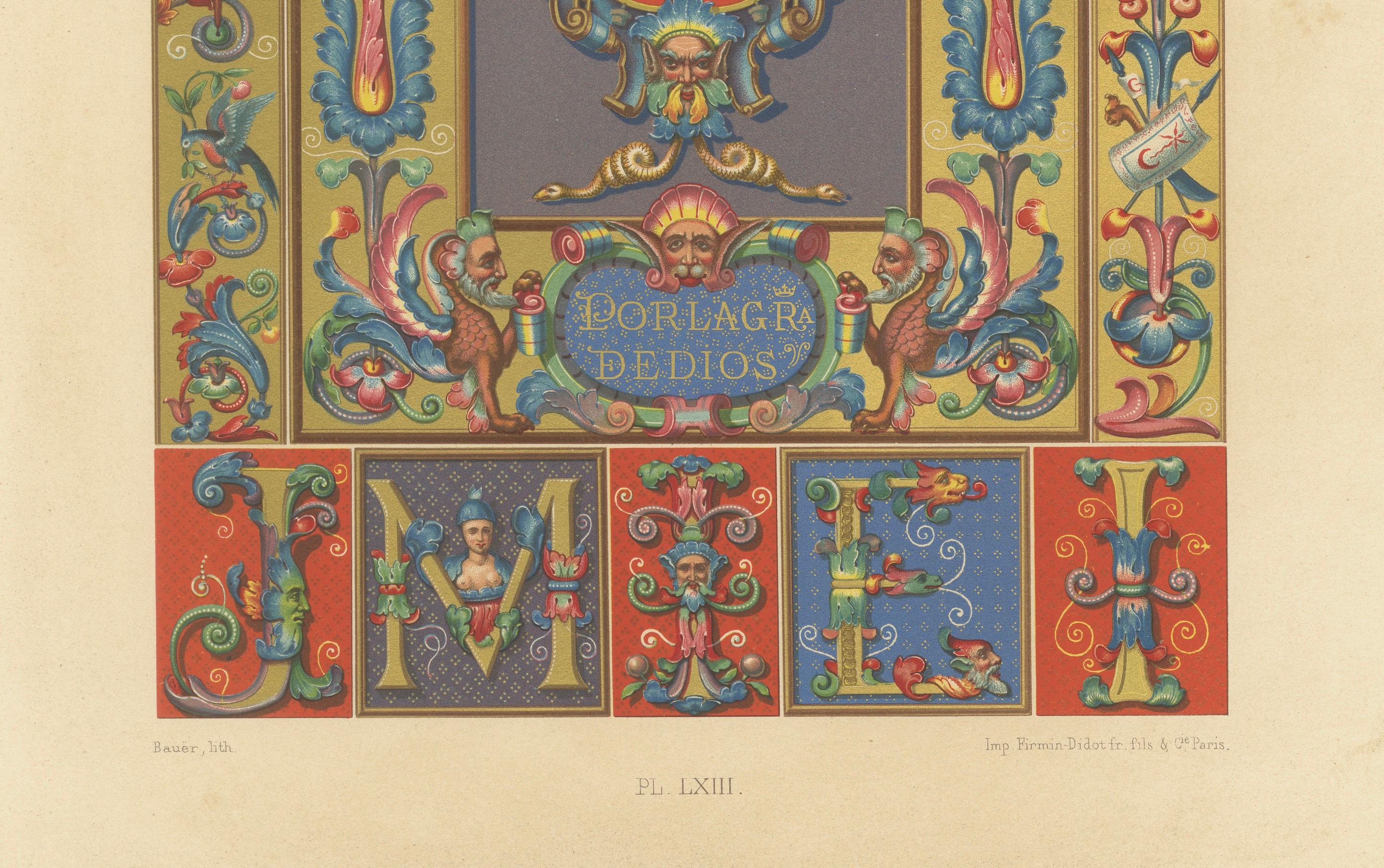 Estampa Ornamental Renacentista - 