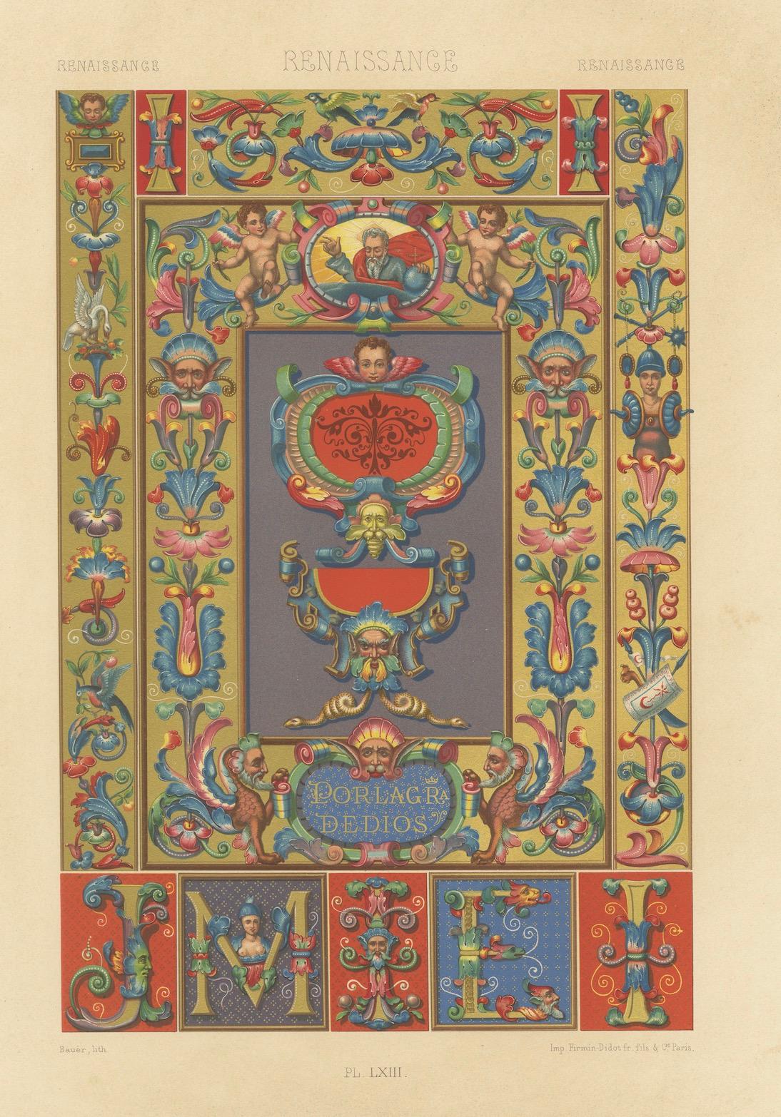 Estampa Ornamental Renacentista - 