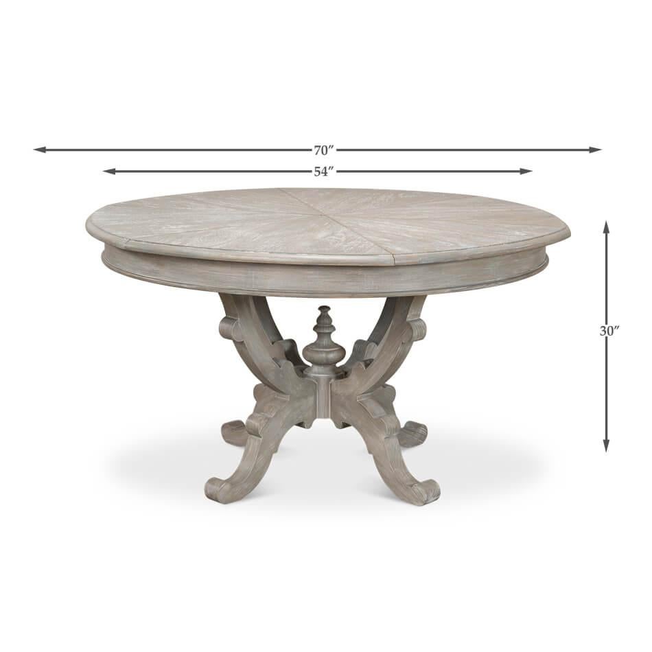 Table de salle à manger ronde peinte de la Renaissance en vente 3