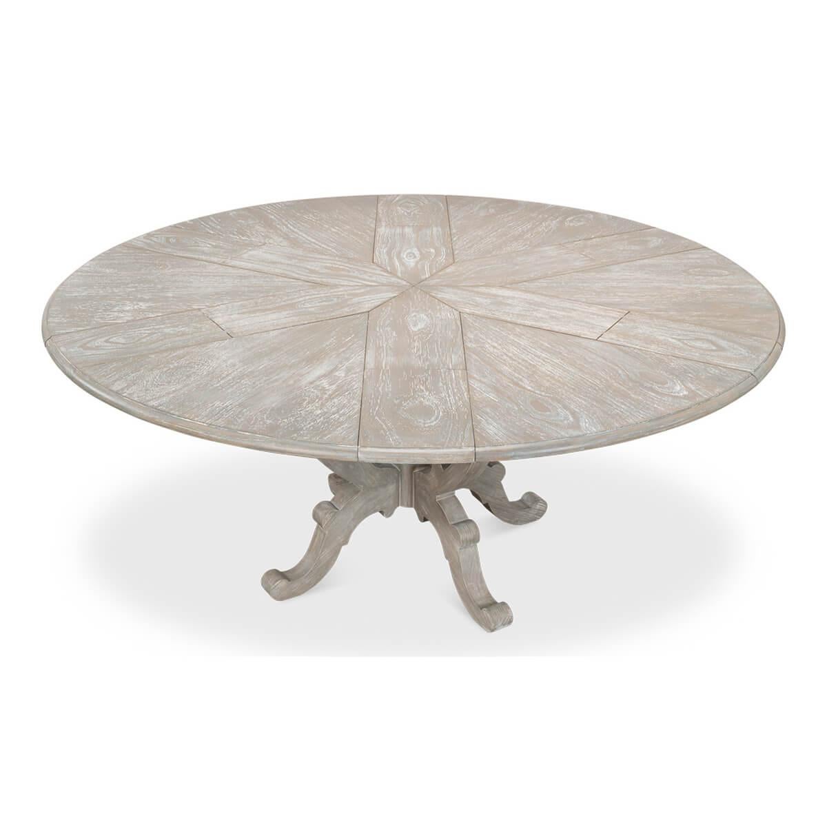 XXIe siècle et contemporain Table de salle à manger ronde peinte de la Renaissance en vente