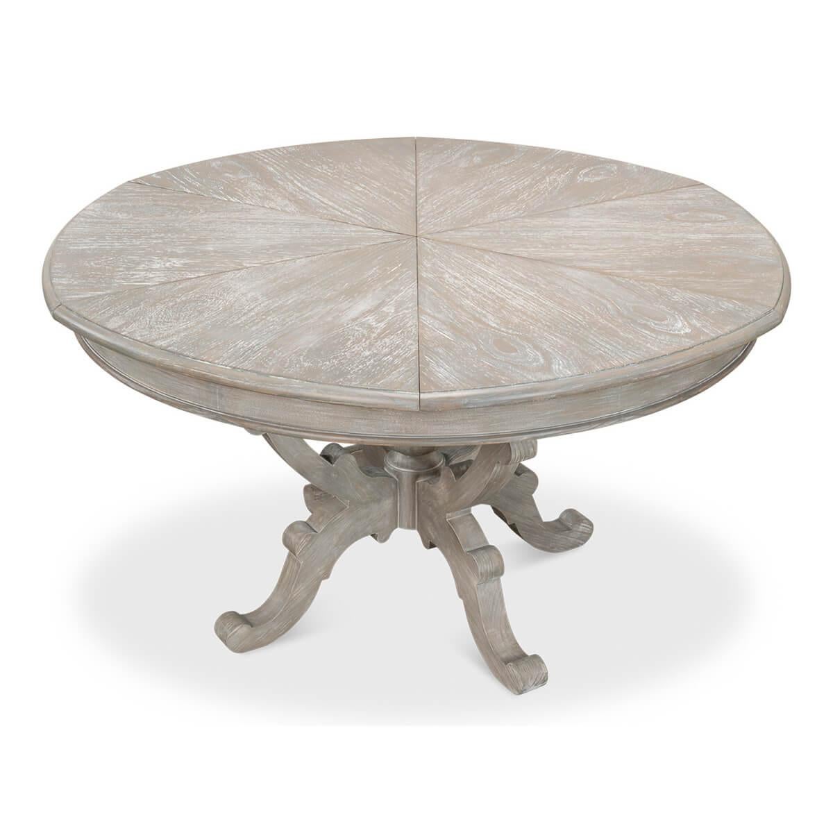 Bois Table de salle à manger ronde peinte de la Renaissance en vente