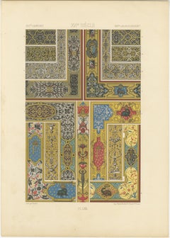 Ornamento de panel renacentista - Diseño decorativo del siglo XVI, Lámina LXX, 1869