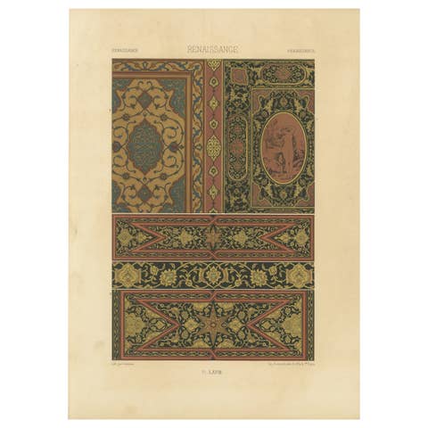 Renaissance Panel Ornament – Arabesque & Grotesque Motifs, Plate LXVIII, 1869