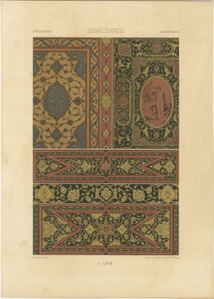 Ornamento renacentista para paneles - Motivos arabescos y grotescos, Lámina LXVIII, 1869