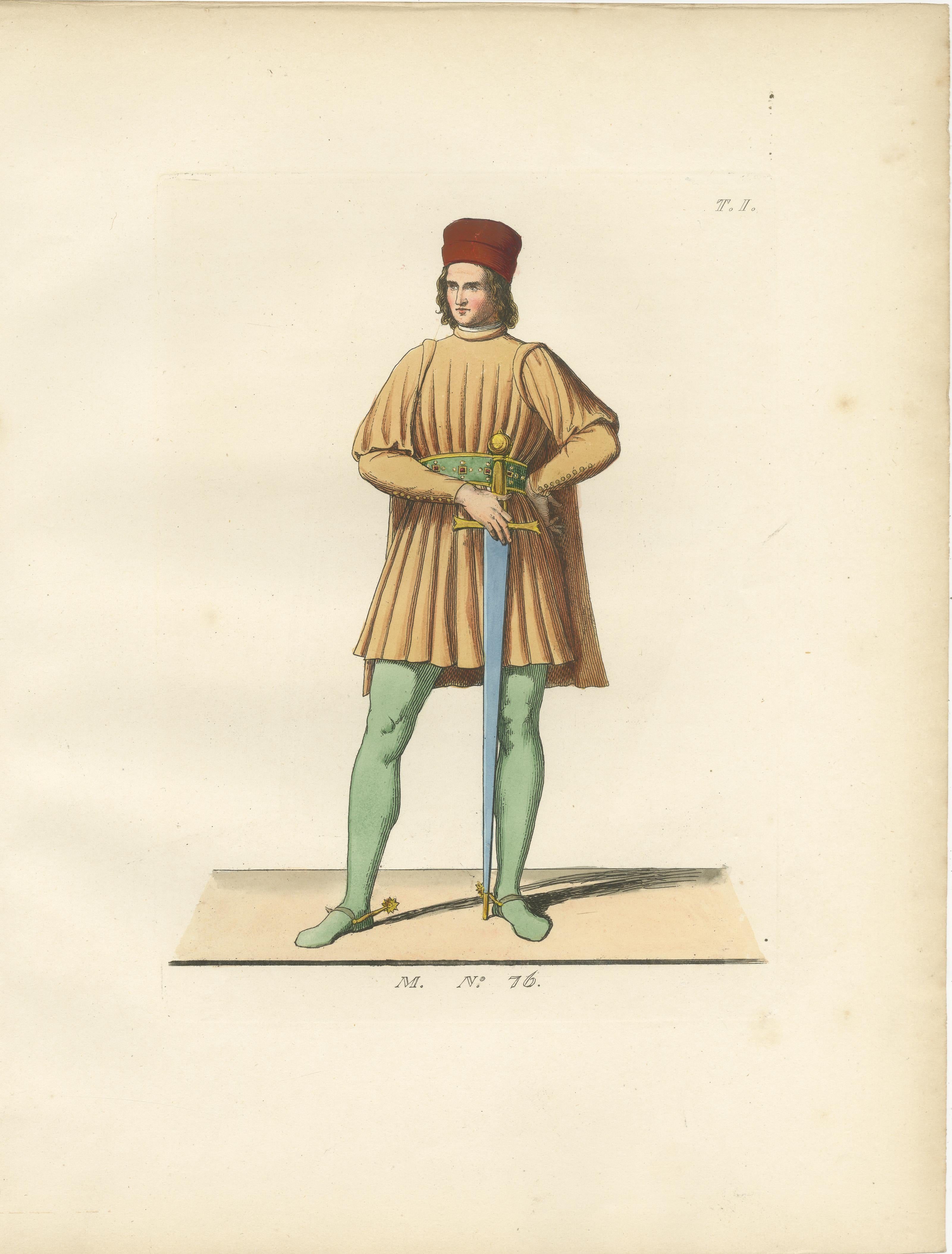 Paper Renaissance Portraits of the Lord of Rimini, Vitelleschi and Duchess, 1845 For Sale