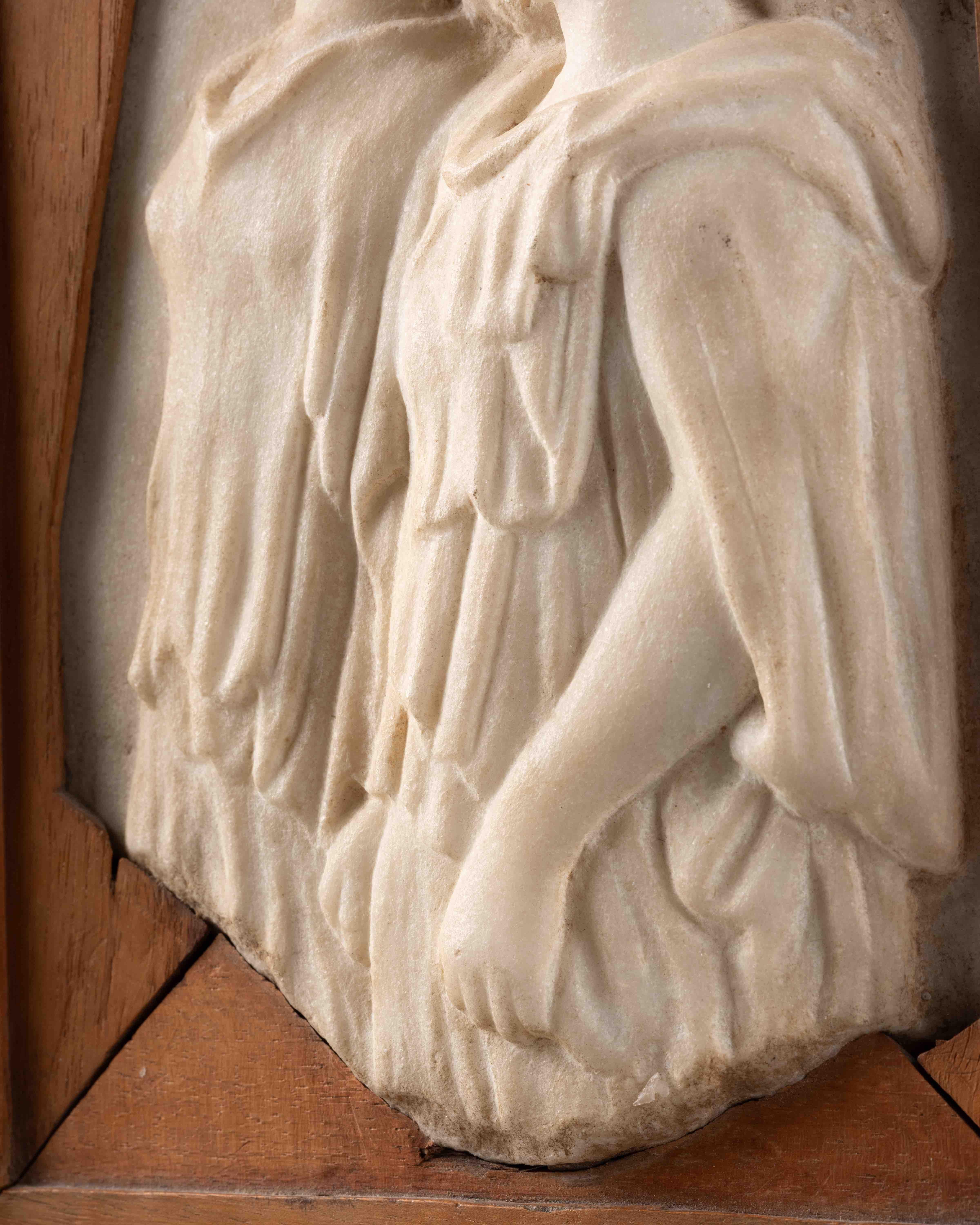Marble Renaissance relief - Italy, probably Rome, 16th century For Sale